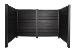 HORTUS Komposithegn|Øvrige Havemøbler*skraldeskjul komposit antracit 121 x 258 x 95 cm Antracitgrå