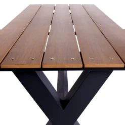 HORTUS Bord/Bænkesæt*X-model nonwood/alu 176 x 151 cm Teak og antracit