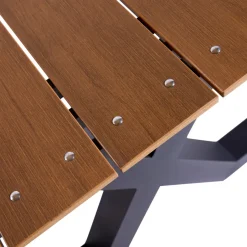HORTUS Bord/Bænkesæt*X-model nonwood/alu 176 x 151 cm Teak og antracit
