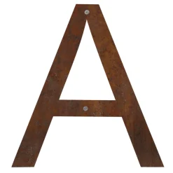 Husnumre & -Bogstaver*Husbogstav A stål rustlook 40 cm