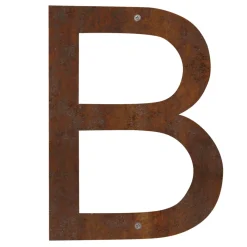 Husnumre & -Bogstaver*Husbogstav B stål rustlook 40 cm