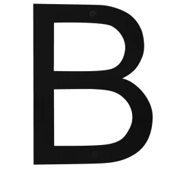 Husnumre & -Bogstaver*Husbogstav B stål sort 25 cm
