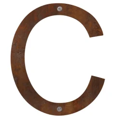 Husnumre & -Bogstaver*Husbogstav C stål rustlook 25 cm