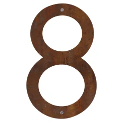 Husnumre & -Bogstaver*Husnummer 8 stål rustlook 40 cm