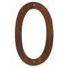 Husnumre & -Bogstaver*Husnummer 0 stål rustlook 40 cm