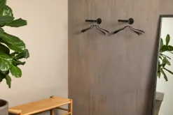Vægskinner & Hyldeknægte|Tøjstativer & Garderobeindretning*Hyldeknægte sort 2-pk.