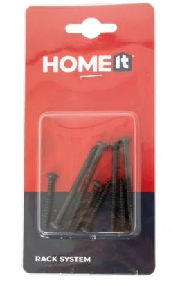 HOME it Vægskinner & Hyldeknægte*Hyldemonteringssæt t/Rack system sort