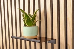 HOME it Hylder|Akustikpaneler & Tilbehør*Hylde til akustikpanel 20 cm sort Mat sort