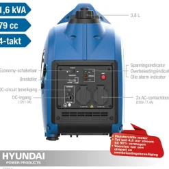 Hyundai Generatorer|Campingudstyr*inverter benzin generator 2000 W
