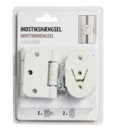 Greb & Hængsler*Indstikshængsel sæt hvid 2 stk.