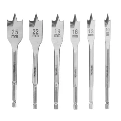 Irwin Bor & Bits*Blue Groove 4X fladbor til træ 6 stk.