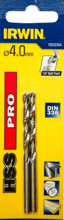 Irwin Bor & Bits*HSS Pro bor Ø4 mm 2 stk.