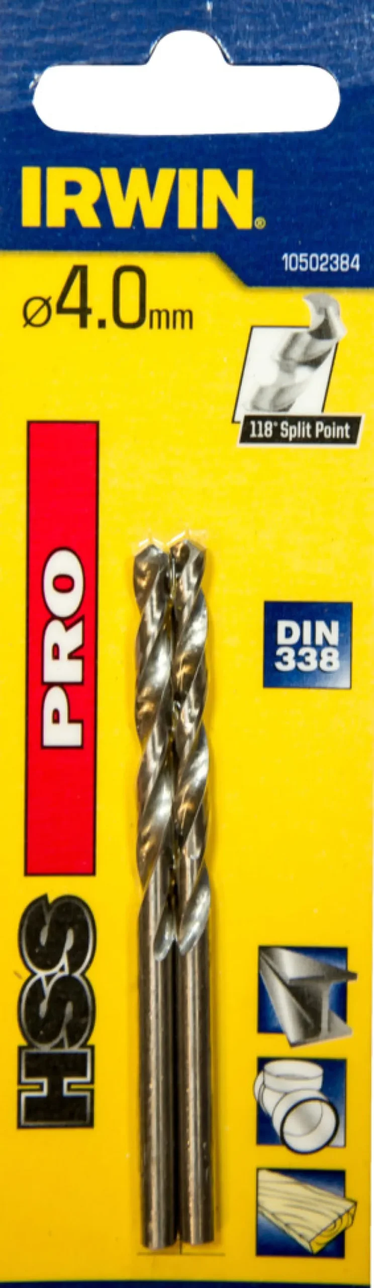 Irwin Bor & Bits*HSS Pro bor Ø4 mm 2 stk.