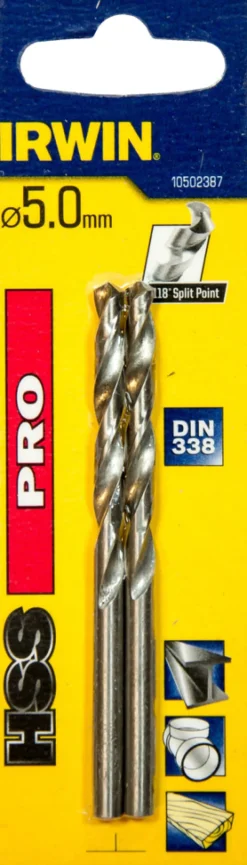 Irwin Bor & Bits*HSS Pro bor Ø5 mm 2 stk.