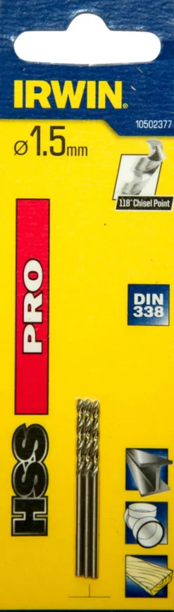 Irwin Bor & Bits*HSS Pro bor Ø1,5 mm 3 stk.