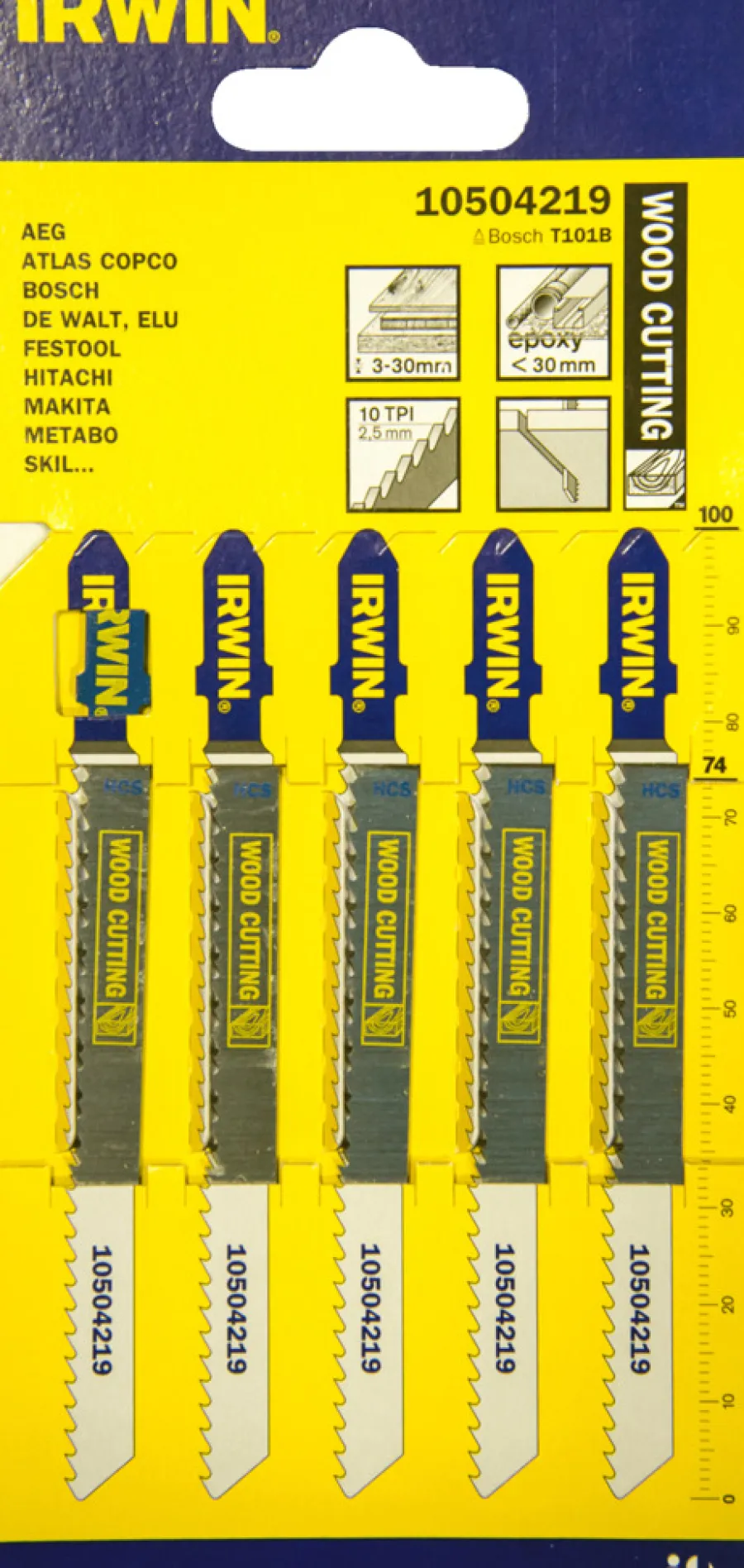 Irwin Savblade & -Klinger*stiksavsklinger til træ - T101B - 5 stk.