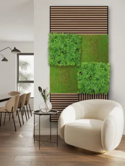 Jangal Grønne Vægpaneler|Akustikpaneler & Tilbehør*Modular Wall plantepanel 52 x 52 cm - Podocarpus Tea Tree