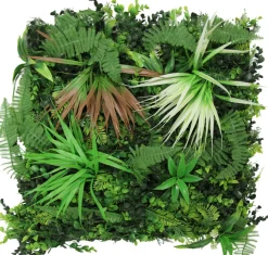 Jangal Grønne Vægpaneler|Akustikpaneler & Tilbehør*Modular Wall plantepanel 52 x 52 cm - Exotic Mix
