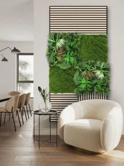 Jangal Grønne Vægpaneler|Akustikpaneler & Tilbehør*Modular Wall plantepanel 52 x 52 cm - Exotic Mix