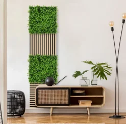 Jangal Grønne Vægpaneler|Akustikpaneler & Tilbehør*Modular Wall plantepanel 52 x 52 cm - Buxus