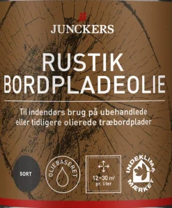 Junckers Træ- & Metalmaling*Rustik Bordpladeolie 0,75 liter Sort