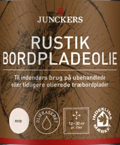 Junckers Træ- & Metalmaling*Rustik Bordpladeolie 0,75 liter Hvid