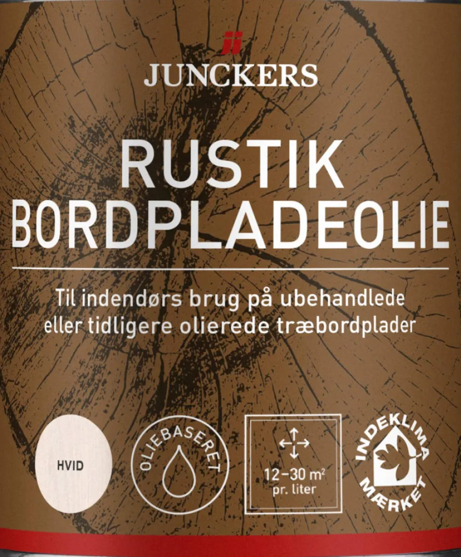 Junckers Træ- & Metalmaling*Rustik Bordpladeolie 0,75 liter Hvid