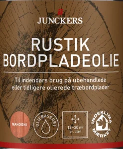Junckers Træ- & Metalmaling*Rustik Bordpladeolie 0,75 liter Mahogni