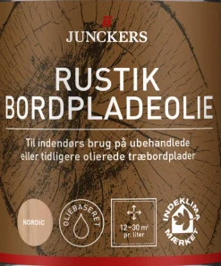 Junckers Træ- & Metalmaling*Rustik bordpladeolie Nordic 0,75 liter Nordic (klar med svag hvidpigmentering)