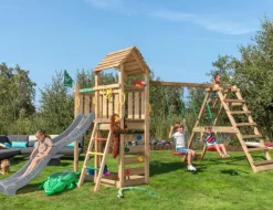 Jungle Gym Jungle Gym Legetårne*Safari legetårn m/gynger & klatremodul grå Natur
