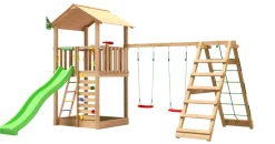 Jungle Gym Jungle Gym Legetårne*Sierra 2.1 legetårn m/rutsjebane, gyngestativ & klatremodul Natur