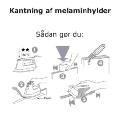 Hornbaek Hylder*Kantbånd til melaminhylder hvid 24 mm x 5 meter