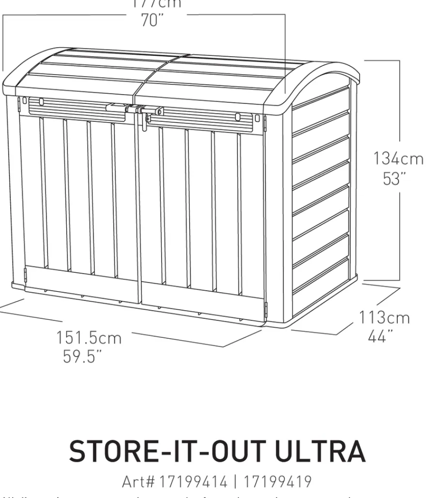 Keter Øvrige Havemøbler|Redskabsrum*Store-It-Out Ultra miniskur 2000 liter