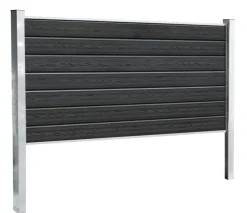 Kirkedal by TreeTops Komposithegn*Kirkedal galvaniseret hegn K1 startsæt 90 x 180 cm