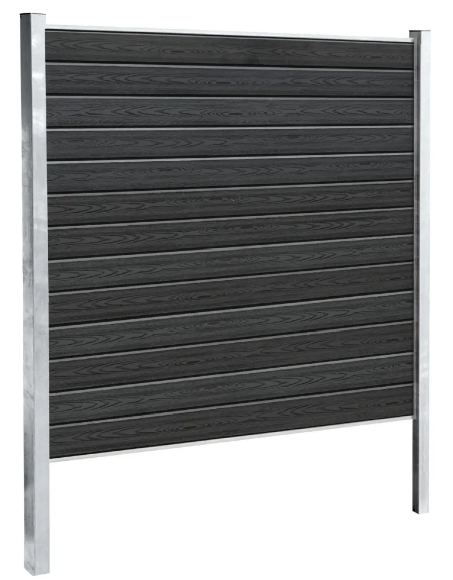 Kirkedal by TreeTops Komposithegn*Kirkedal galvaniseret hegn K1 startsæt 180 x 180 cm