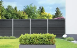 Kirkedal by TreeTops Komposithegn*Kirkedal galvaniseret hegn K1 startsæt 180 x 180 cm