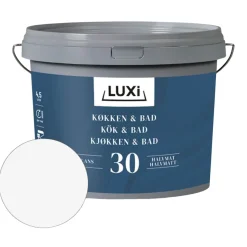 LUXI® Vægmaling*Køkken & Bad 30 vægmaling hvid 4,5 liter -
