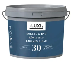 LUXI® Vægmaling*Køkken & Bad 30 vægmaling modehvid 4,5 liter -