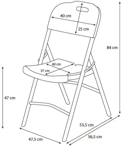 Havestole*Klapstol til haven grå/hvid