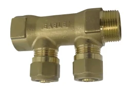 Fittings Til Rør*Komplet fordelerrør 2 tilslutninger 3/4" x 15 mm