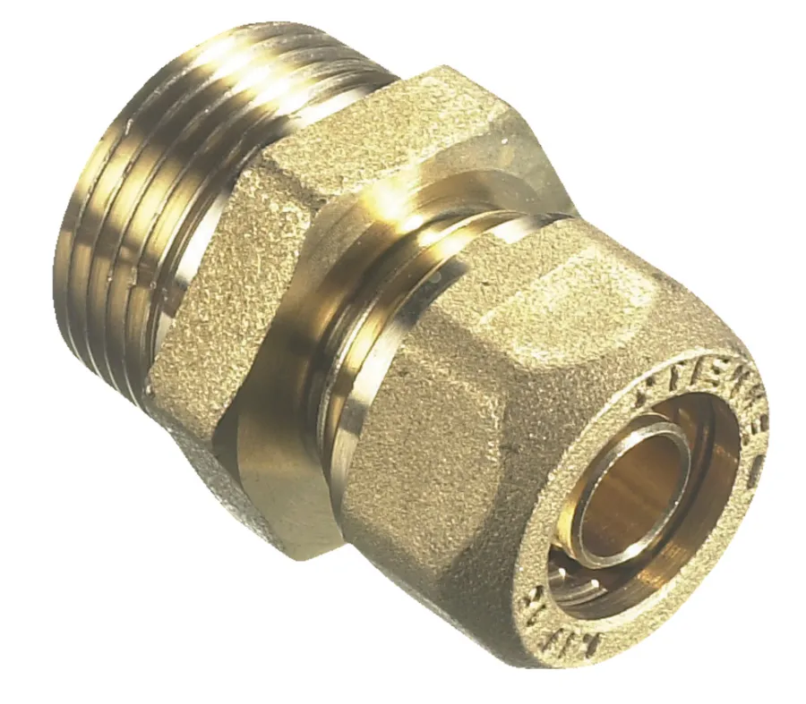 Fittings Til Rør*Kompressionsnippel 3/4" x 15 mm Messing