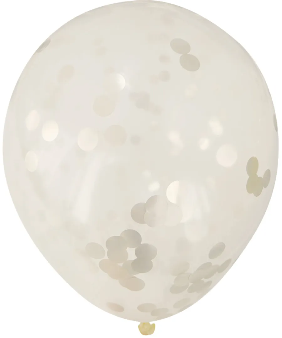 Pynt & Festudstyr*Konfettiballon guld 30 cm 5 stk.