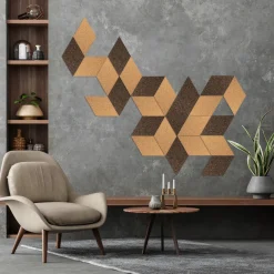 Akustikpaneler & Tilbehør|Loftbeklædning*Korkpanel diamond 6 stk. Natur