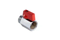 Haner & Ventiler*Kuglehane 1/2" x 1/2" rødt greb
