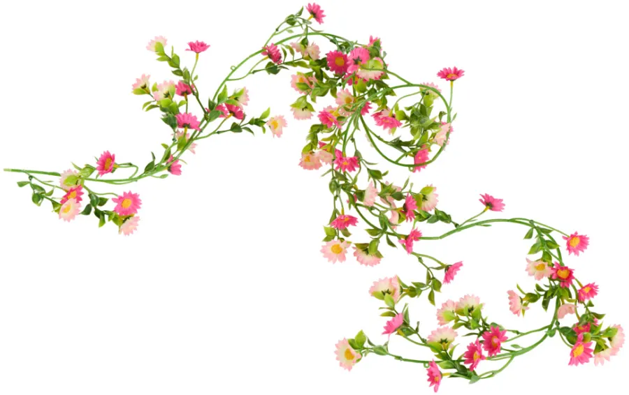 Sæsonafslutning|Kunstige Planter*Kunstig blomsterranke 210 cm Lyserød