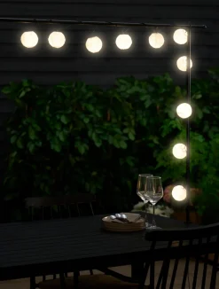 Garden® Sæsonafslutning|Dekorativ Belysning - Udendørs*Lanternelyskæde med 10 LED-pærer -