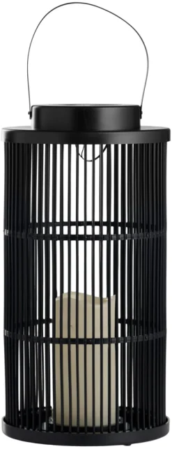 Garden® Sæsonafslutning|Solcellelamper*Lanterne med solceller Ø18 x 36 cm - Sort