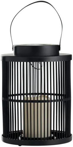 Garden® Sæsonafslutning|Solcellelamper*Lanterne med solceller Ø18 x 25 cm - Sort