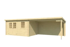 Lasita Maja Bjælkehytter|Redskabsrum*hytte & overdække Reno 275 x 760 cm
