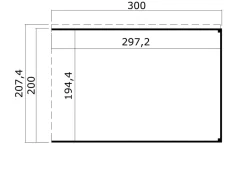 Lasita Maja Redskabsrum*overdække til redskabsrum 300 x 200 cm